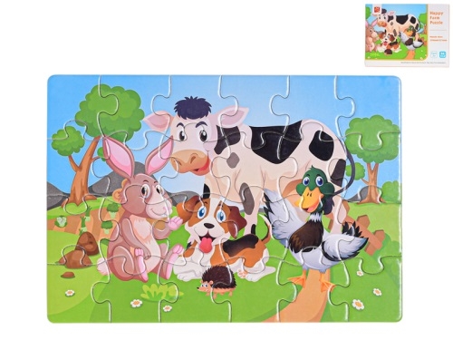 24pcs of farm animals puzzle 25x17,5cm in PBX