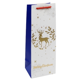 Gift Bag for a Bottle - Christmas 12x36x10 cm (assorted / price per piece) (4)