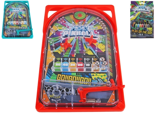 2asstd color 18x11cm plastic pinball game in OTB