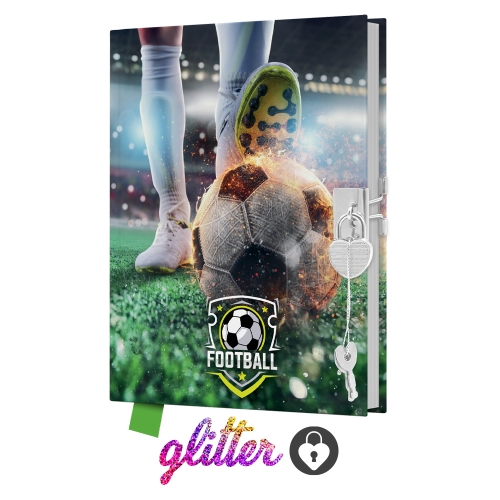Memorial JUNIOR 14x18 cm, 80 sheets, clear with lock - Football