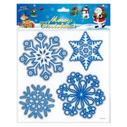Christmas window film 18 x 23 cm - snowflakes (mixdesigns) (4)