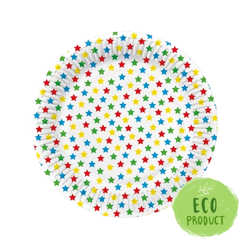 Paper plate PAW Eco 23 cm Stars / 10 pcs