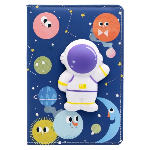 Children's notebook A5, 80 sheets, soft PU cover - Space