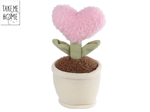 Take Me Home 1style only (pink) 16,5cm plush heart shaped plant 0m+