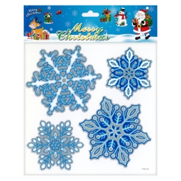 Christmas window film 18 x 23 cm - snowflakes (mixdesigns) (1)