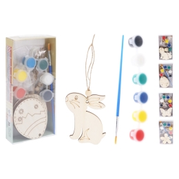 Painting set with wooden figures (mix /price 1 set)