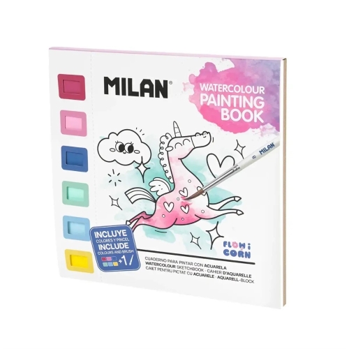 Omaľovanky s vodovými farbami MILAN - Flowicorn