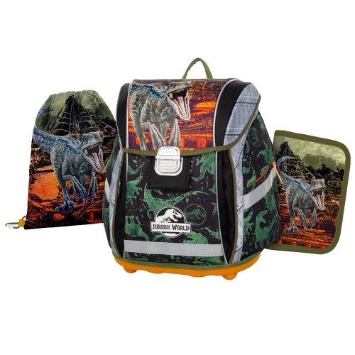 School bag (3-piece set) PREMIUM LIGHT - Jurassic World