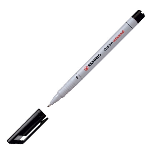 Non-permanent marker, 0.7 mm, STABILO OHPen F universal, black
