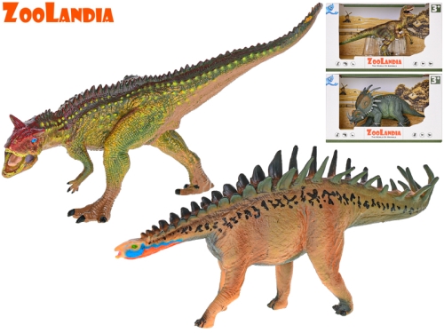 4asstd (Miragaia,Carnot.,Velociraptor,Styracos.) 14-20cm plastic emulational dinosaur in O