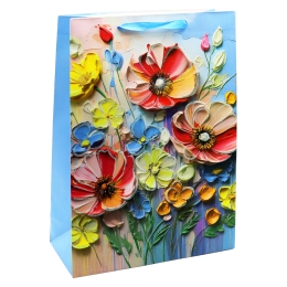 Darčeková taška 2049 Kvety, veľkosť S 18 x 10 x 23 cm (1)