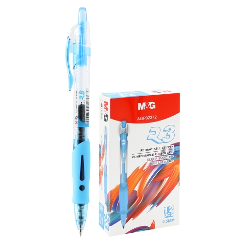 Gel pen M&G R3 - light blue ink