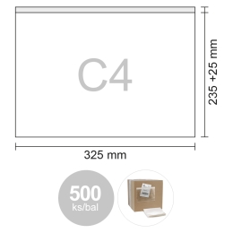 C4 transport envelope 325x235+25 mm, pack/500 pcs