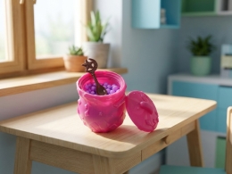 Super Goo 9cm magic pot w/2pcs of slime & accessories 12pcs in DBX (1)