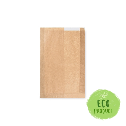 Pap. bags with a window - bread (22+5 x 34 cm, approx. 14 cm) / 1000 pcs