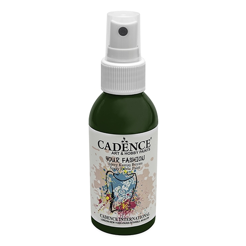 Textilná farba v spreji Cadence, tm. zelená,100ml
