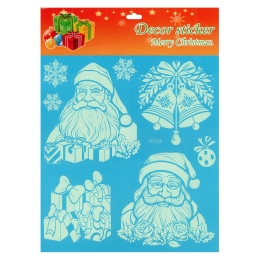 Christmas stickers 31 x 42 cm fluorescent (mix of shapes) (3)