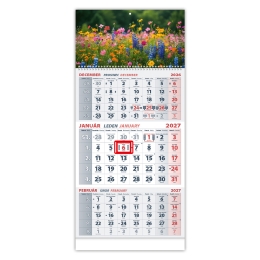 Wall calendar Tri-month/1-spiral 2027 - Meadow