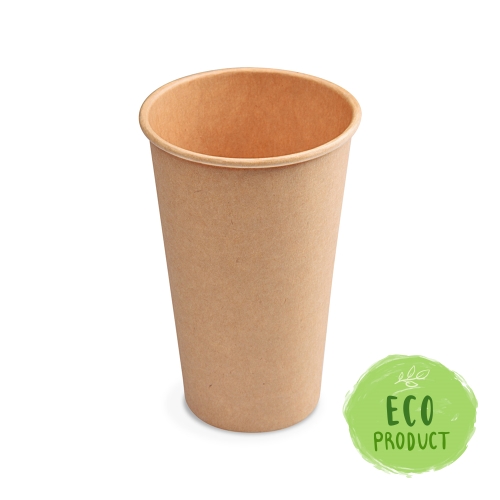 Kraft paper cup O90mm 510ml `XL: 0.4L/16oz` [50 pcs]