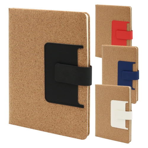 Diary A5 /100 sheets, padded PU cover (pocket mix of colours) cork design