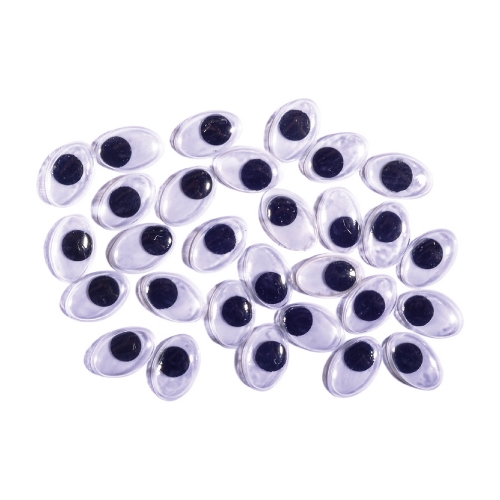 Dekorácia pohyblivé oči 10 mm, sada 30 ks