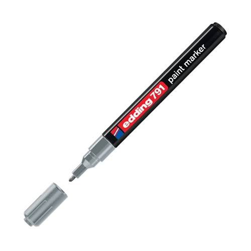Popisovač lakový Edding 791 strieborný (28426)