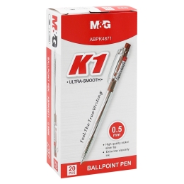 Ballpoint pen M&G K1 (0,5 mm) - red refill (1)