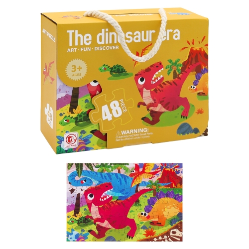 Children's puzzles 50 x 34 cm (48 pieces) - The Dinosaur era