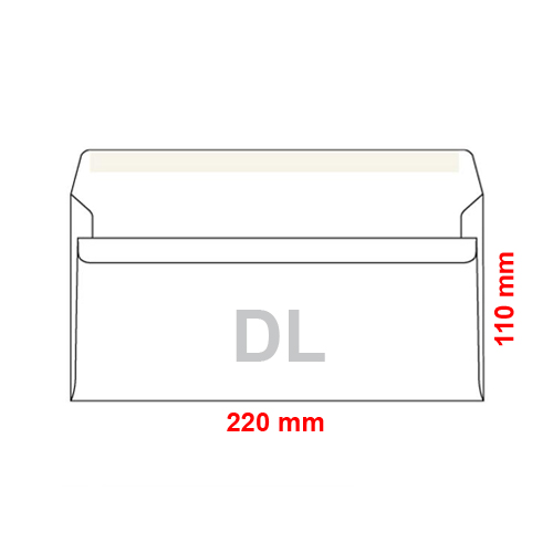 Obálka DL 110x220 samolepiaca 1bal/25ks