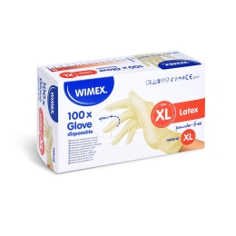 Rukavice latexové biele, nepúdrované, veľkosť XL (1)