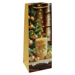 Darčeková taška na fľašu - vianočná 12x36x10 cm (mix /cena 1ks) (4)