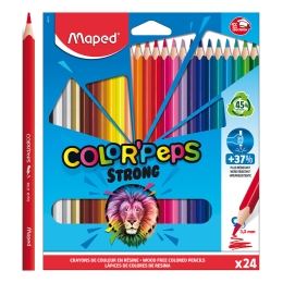 MAPED triangular crayons "COLOR'PEPS STRONG" set of 24 pcs