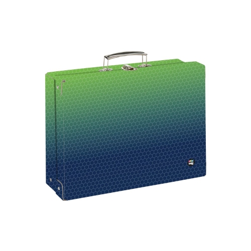 Children's briefcase laminated square A4 OXY NEXT Ombre Green