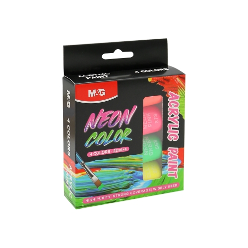 Acrylic paints M&G 22 ml Neon - set of 4