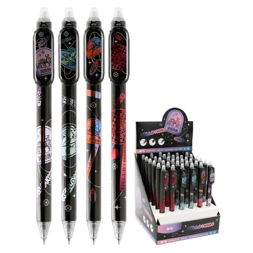 Erasable Gel Pen M&G iErase Hello ! Mars 0.5 mm (4 designs) blue cartridge