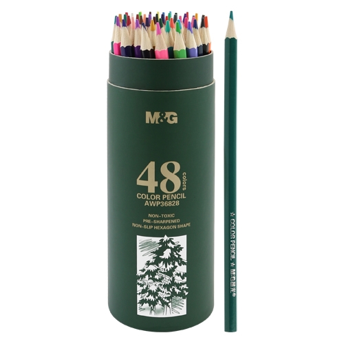 M&G hexagonal crayons in a case, set of 48 pcs