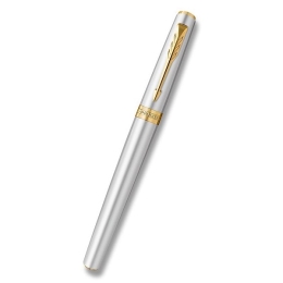 Roller PARKER Meridian Chrome GT, hrot F - čierna náplň