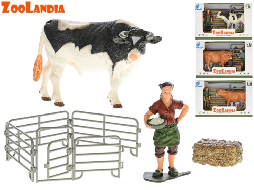 4asstd plastic cow w/accessories in OTB