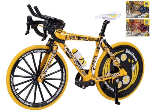 Bicykel závodný 19,5cm kov 3farby v krabičke