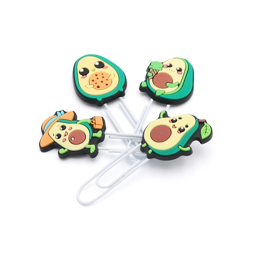 Avocado Decorative Clip / Bookmark, 7 cm (set of 4) (1)