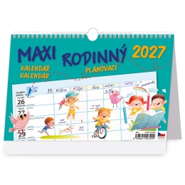 Stolový kalendár 2027 MAXI RODINNÝ plánovací kalendár