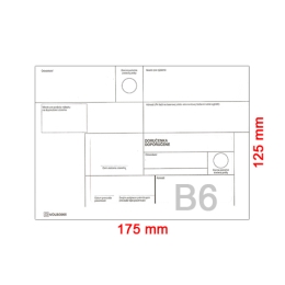 Envelopes B6 STRIP 125x175 mm recommended, 25 pcs, cover tape