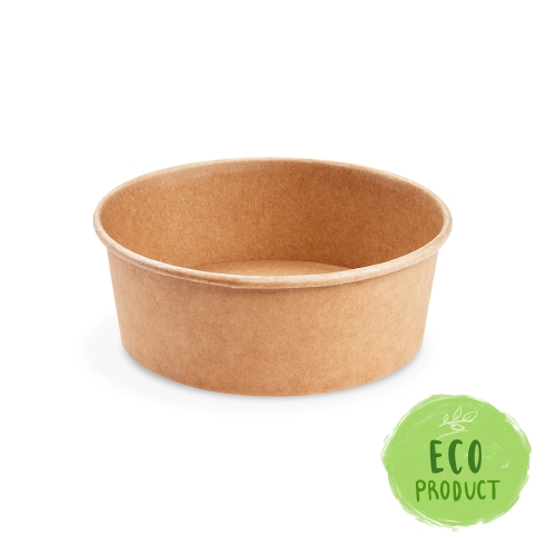Paper bowl (PAP/PE) kraft O185mm 1300 ml - 50 pcs
