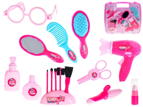 Beauty play set - 17pcs in plastic case in shrink