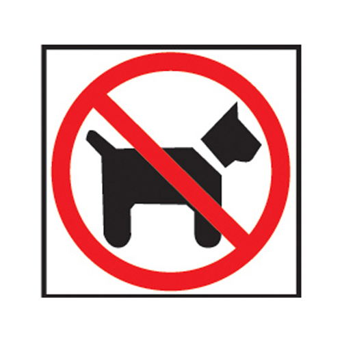Etikety Info - Zákaz vstupu so psom 114x114 mm