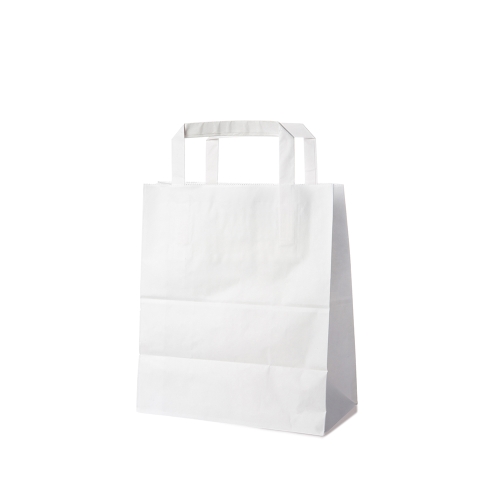 Paper bags 18+8x22 cm white /50 pcs/