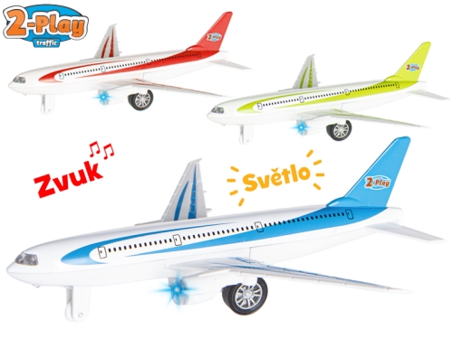 2-Play Traffic 3asstd color 8,5cm B/O die cast pull back airplane w/sound and light 6pcs i