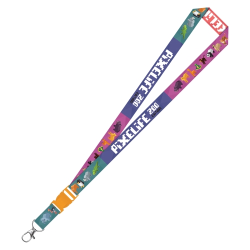 Keyring with carabiner JUNIOR S8 - Pixelife Zoo Edition