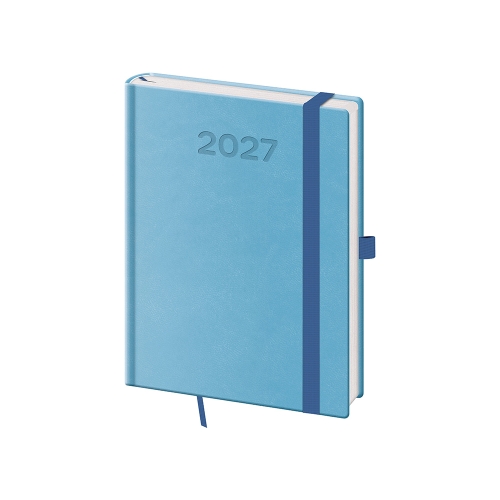 Diár 2027 týždenný B6 Print Pop - svetlo modrá