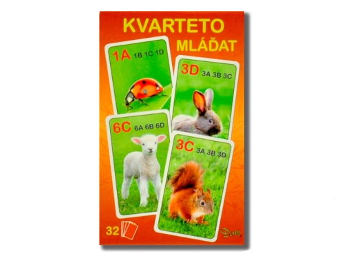 6,5x10,5x1,5cm quartet young animals 32pcs in PBX